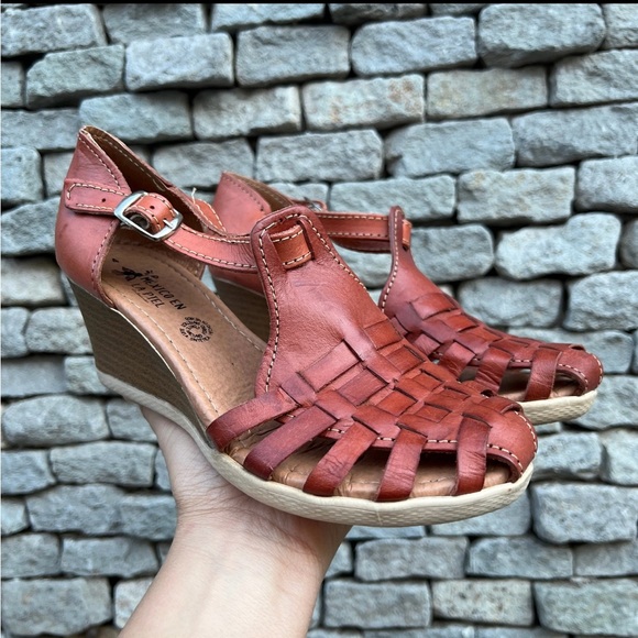 Leather Wedge Huarache Sandals by Mexico en la Piel - Picture 1 of 3